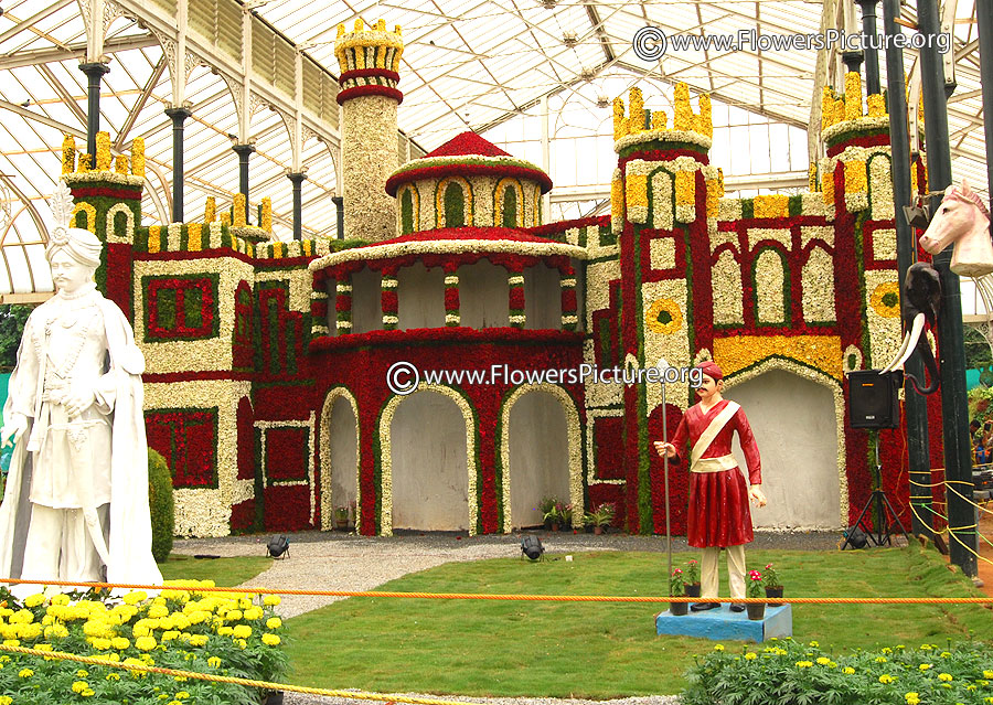 Bangalore palace replica-floral creation
