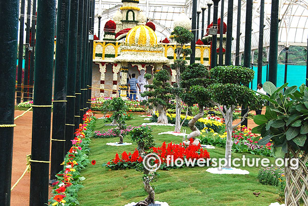 Mysore palace garden glass house decoration