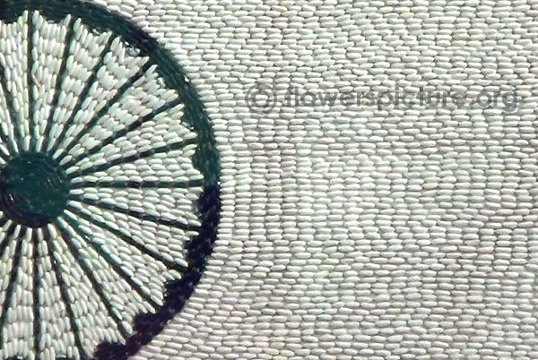 indian flag centric using rice grains