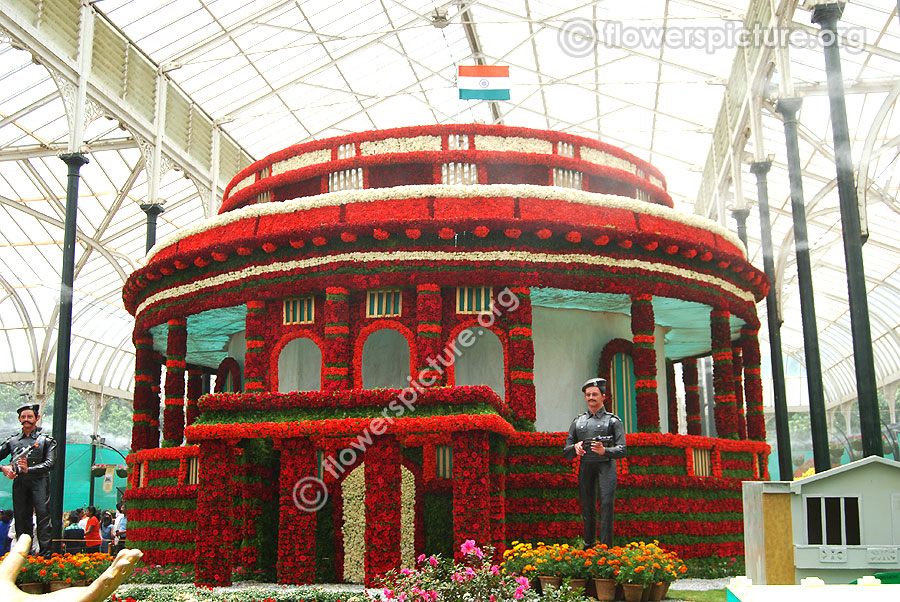 Floral Replica of Parliament House-Lalbagh flower show august 2016